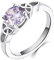 YL Keltischer Ring 925 Sterling Silber Juni Geburtsstein Alexandrit Zirkonia Solitaire Ring Verlobungs-Ehering für Brautfrauen Women(Größe 58）