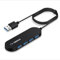 TWOPAN 4-Port USB Hub 3.0 with 4ft Extended Cable, Ultra Slim USB Port Hub Splitter for Laptop, MacBook Pro/Air 2021, iMac, Chromebook, Surface Pro, XPS, Flash Drive, Mobile HDD