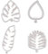 Binnan 4pcs Moules Pâtisserie en Plastique, Emporte Pièces Feuille Tropicales, pour Les Biscuits Les Pâtes à Sucre Les Gâteaux