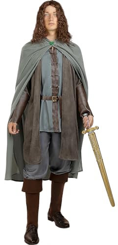 Funidelia | Aragorn Kostüm - Der der Ringe für Herren Ritter, Lord of the Rings (LOTR) - Kostüme für Erwachsene & Verkleidung für Partys, Karneval & Halloween - Größe XL - Braun