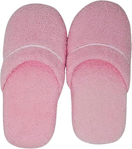 INGROSSO MERCERIE LCF Ciabatte Donna Spugna 100% Cotone, antisudore, lavabili, leggere, traspiranti, produzione artigianale italiana, misura 36/39. (Rosa)