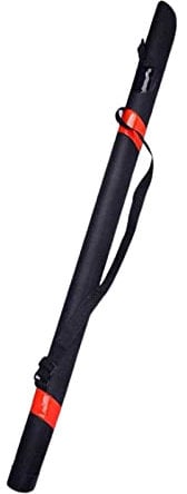 Fly Fishing Rod Case Fishing Rod Tube Case Protection with Shoulder Strap Outdoor Waterproof Portable Travel Case Fishing Rod Storage Bag, Black, 125cm
