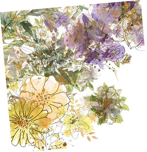 Lurrose 4sätze Blumen Dekorative Aufkleber Teilig Selbstklebende Sticker Für Tagebuch Scrapbooking Notizbuch Und Planner Hochwertige Leicht Abziehbare Designs Für Kreative Projekte