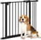PawHut Dog Gate, Pressure Fit Stair Gate with Auto Closing Door, for Doorways, Hallways, 74-87cm Openings, Black