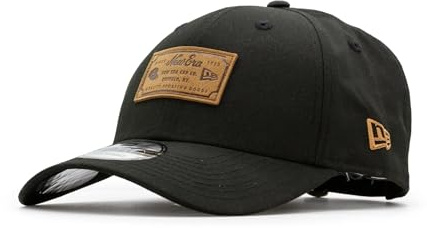 New Era 9Forty Adjustable Cap - Heritage Brand Patch schwarz