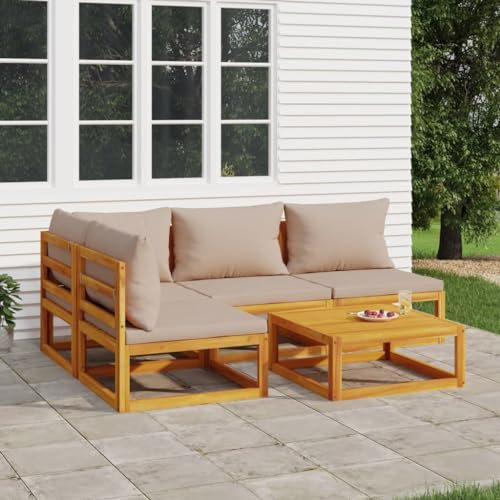 Festnight Gartenlounge Klein Gartenmöbel Set Holz Balkon Lounge Sofa Outdoor Balkonmöbel Kleiner Balkon Gartensofa Lounge Sofa Sitzbank Garten Sitzgruppe Loungemöbel Terasse