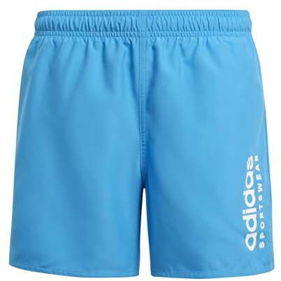 Adidas Jungen Sportswear Essentials Logo CLX Swim Shorts Kids, Bright Blue/White, 15-16 Years