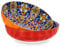 vancasso SIMI 78 oz Salad Bowls Set of 2, Large Porcelain Serving Bowls, Microwave & Dishwasher Safe Mixing Bowl, Pasta Bowls, Soup Bowls for Kitchen and Dinner, Red and Orange