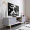 Noa and Nani Järstorp TV Unit Television Stand Sideboard in Grey & Oak Finish