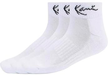 Karl Kani Unisex Gnature Ankle Socks (3Pack) white, 43-46