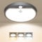 slochi Lampe Deckenlampe mit Bewegungsmelder Innen, 15W 1500LM LED Deckenleuchte mit Bewegungsmelder, 3000K/4000K/6500K Rund Sensor Licht für Flur Treppe Küche Balkon Abstellraum Keller, Ø18CM