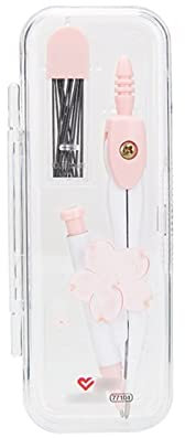 LUNIZ Drawing Compass Compass For Geometry Multifunctional Compass Math Geometry Set Student Stationery Storage Box Compass Automatic Pencil Pink/blue Drafting Tools(Pink)