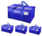 Froxique 4 Pack Extra Large Moving Storage Bags with Lid, Heavy-Duty Organizer Tote, Moving Box Alternative, Packing Clothes Storage Bin, Moving Travelling Camping Garden Tools(Blue)