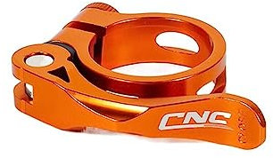 WANGBINGXING Sattelklemme Fahrrad-Sattelstützenklemme, Ultraleicht, 31,8 mm, 34,9 mm, Fahrrad-Sattelstützenklemme, Rennrad, MTB, Mountainbike, Sattelstützenklemme Sattelklemme(Orange-34.9mm)