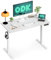 ODK Elektrisch Schreibtisch Höhenverstellbar, Ergonomischer Steh-Sitz Verstell Computertisch mit 3 Memory Funktion, 120x60cm, 2 Boards Splicing Desktop, Reines Weiß