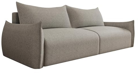 Mirjan24 Schlafsofa Ciztrun, Bettsofa Komfortsofa, 3 Sitzer Sofa mit Bettkasten und Schlaffunktion, Couch, Schlafcouch, Dauerschläfer-Sofa, Polstersofa (Aragon 20)