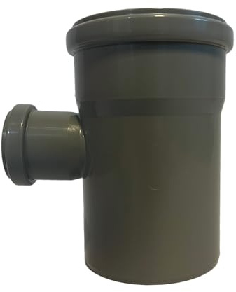 Raccord en T de dérivation HT DN 110/50/90 87,5° gris PP plastique | avec joint | joint en caoutchouc | eaux usées | installation | système de tuyaux d'égout | tuyau d'égout | système HT complet