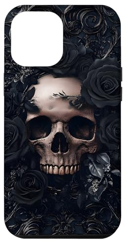 Gothic Totenkopf mit Rosen Hülle für iPhone 12 Pro Max