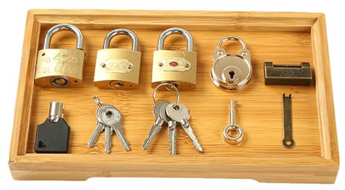 Montesori Lock Toy Set - Educational Wooden Learning Toy, Stem Activity Puzzle And Key | Preschool Montesori Lock Game With Keys, Kids Learning Development Toy for Home School Classroom Fine Motor