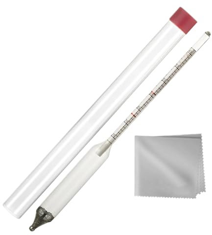 Hydrometer Ahornsirup, Ahornsirup-Messgeräte, Dichtemessgerät, leicht ablesbare Baume-Waage, Handausrüstung für Bäckerei, Zuhause, gekochter Saft, Messung 25,3 x 2,5 x 2,5 cm