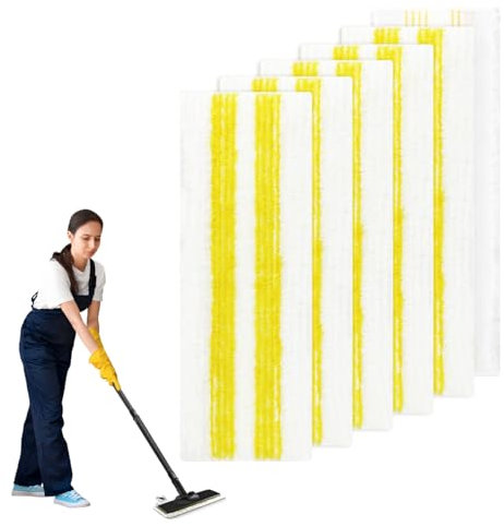 6 Pezzi per Kärcher EasyFix Bocchetta Scopa a Vapore Panni Ricambio Kit, per Kärcher EasyFix SC 1, SC 2, SC 3, SC 4, SC 5 Microfibra Panni per Scopa a Vapore, per Tutti i Tipi di Terreno