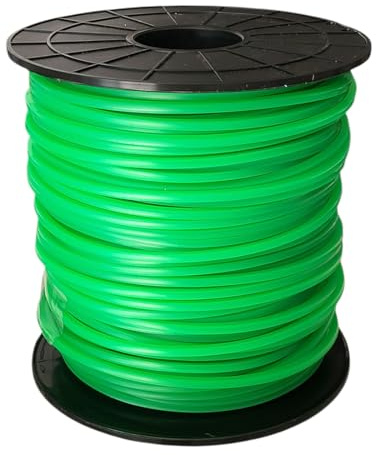 FAST WORLD SHOPPING Bobina Da 100 Metri Di Filo Quadrato In Nylon Ad Alta Resistenza Per Testine Decespugliatore E Tagliabordi, Ø 4 Mm, Ideale Per Lavori Intensivi E Manutenzione Del Giardino