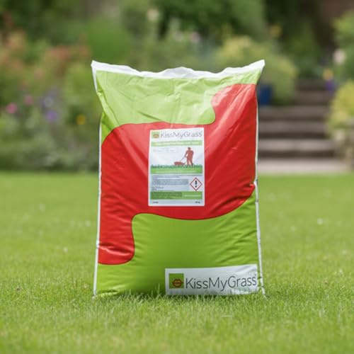 KissMyGrass Lawn Revivor (5kg) - Lawn Repair for Garden | Fast-Acting Granular Fertiliser for Grass, High Iron Content for Deep Shade of Green, March - October Application
