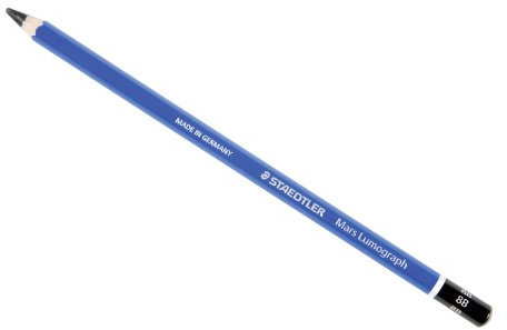 STAEDTLER Mars Lumograph 8B, 1 x Bleistift, Buntstift (8B, blau)