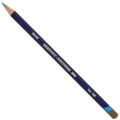 Derwent Inktense Permanent Watercolour Single Pencil, Fern (1560), 4mm Premium Core Strength, Water-Soluble, Ideal for Drawing, Colouring & Painting on Paper & Fabric, Professional Quality (2301887)