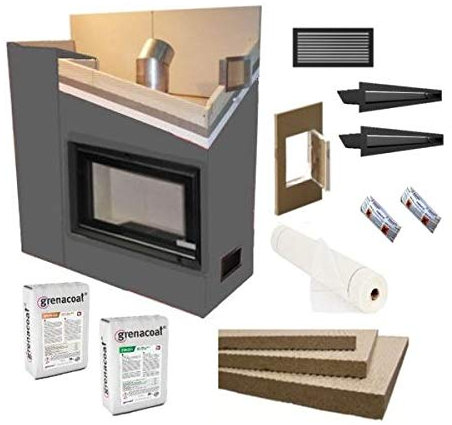 Kaminverkleidung Kaminbausatz - Komplett SET 2 klein | schwarz