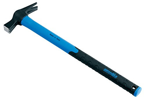 AUSONIA - 45011 ZIMMERMANNSHAMMER MAUERHAMMER 250 GRAMM MIT GESCHMIEDETEM KOPF AUS C45 INDUKTIONSGEHÄRTETEM STAHL UND 45 CM LANGEM RUTSCHFESTEN STIEL AUS FIBERGLAS