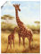 ARTland Wanddeko Poster & Kunstdrucke Wandposter 30 x 40 cm Tiere Wildtiere Giraffe Malerei Ocker Giraffe A0WP