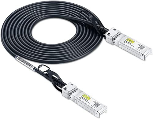 10G SFP+ DAC Twinax Cable, SFP+ to SFP+ Direct Attach Copper Passive for Cisco SFP-H10GB-CU1M, Ubiquiti UniFi, Meraki, Mikrotik, Fortinet, Netgear, D-Link, TP-Link and More,1-Meter(3.3ft)