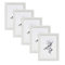 WOLTU Bilderrahmen 30x40cm 5er Set Fotorahmen Holzrahmen mit Passepartout, zum vertikalen oder horizontalen Aufhängen/Aufstellen, Posterrahmen Collage Wanddeko, Weiß