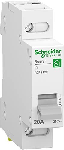 Schneider Electric - Resi9 - Interrupteur - 1P - 20A - 1NO - 250VCA - R9PS120