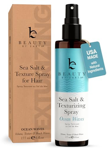 Meersalz-Spray für Haar – Texturisierendes Spray Haarprodukte, Haarspray mit Bio-Aloe-Vera, Strandwellen-Spray, Meersalzspray, Texturspray, Volumenspray, Haarprodukte für Frauen, Haarspray 170 ml