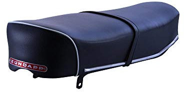 Sitzbank schwarz mit weißer Kordel und rotem Embelm Sitz Sattel Doppelsitzbank für Zündapp KS GTS C 50 Typ 517