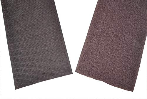 SAN Klettband Dunkelbraun 50 mm breit je 1 Meter Klettverschluss Hakenband und Flauschband