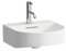 Laufen Sonar Aufsatz-Handwaschbecken, 1 Hahnloch, mit Überlauf, 410x420mm, inkl. Ventilabdeckung, inkl. Schablone, weiß, Farbe: Weiß - H8163410001041