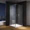 IMPTS Duschkabine Duschtür 75 x 90 x 195 cm Doppelt Schwingtüre Doppeltür Glas Dusche für Eckeinstieg aus 6mm ESG NANO Glas,OHNE Duschwanne