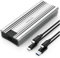 Inateck NVMe M.2 USB 3.2 Festplattengehäuse mit Kühlkissen 10 Gbps, unterstützt M.2 SATA B+M Key und NVMe M Key/B+M Key SSD (2242, 2260, 2280) mit USB CC und USB AC Kabel, werkzeuglos, FE2025