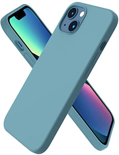 ORNARTO Compatible with iPhone 13 Case 6.1, Slim Liquid Silicone 3 Layers Full Covered Soft Gel Rubber Case Cover 6.1 inch-Cactus