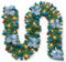 Christmas Garland with Lighting Decoration, 9Ft/2.7M Decorated Garlands with Flower Ball for Stairs Fireplace Wall Door Xmas Tree Garden Yard Outdoor Indoor Decor (Blue)