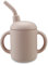 PandaEar 100% Tiny Silicone Drinking Training Cup with Straw for Baby and Toddler (Pink)