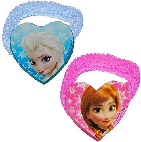 alles-meine.de GmbH 2 TLG. Set Haargummis - die Eiskönigin - Frozen - für Kinder Mädchen Schmuck - Kinderhaarschmuck - Zöpfchenhalter - Zopfgummi - Haarschmuck - Mädchen Prin..