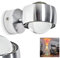 Wandleuchte Sapri, moderner Wandstrahler aus Metall/Glas in Silber/Klar, 1 x G9, ohne Leuchtmittel, Wandspot mit tollem Lichteffekt, Up&Down Leuchte, Lieferumfang: 1 x Farbfilter rot