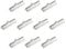 sourcing map 100Pcs Ribbon Crimp Clamp Ends, 25mm Bookmark Pinch Cord End Clasps for DIY Craft Making, Silver Tone