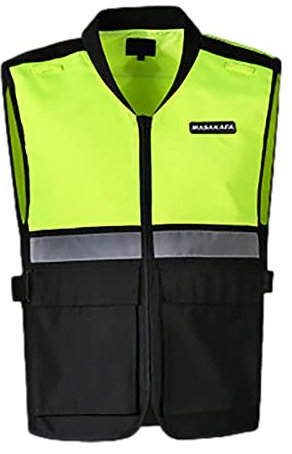 Giubbotto di Sicurezza Riflettente - Gilet di Sicurezza con Design Senza Maniche Ampio,Gilet di Sicurezza Catarifrangente ad Alta visibilità e riflettanza a 360° per Moto