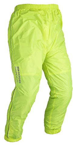 Oxford Products Rainseal Pant Waterproof Motorcycle Over Trousers, Fluo, L