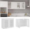 homiuse Hängeglasschrank Weiß 80x31x60 cm Holz KüChenschrank HäNgeschrank KüChe Vorratsschrank Schrank Klein Apothekerschrank KüChenschräNke Haushaltsschrank Wandschrank HäNgend Zwei Regale